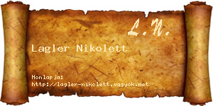 Lagler Nikolett névjegykártya